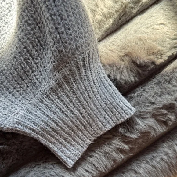 A Classy Chic Boutique Off-the-Shoulder Gray Sweater - Picture 7 of 9